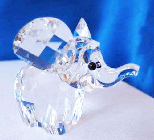RARE SWAROVSKI SILVER CRYSTAL SMALL ELEPHANT 1989