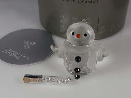 SWAROVSKI CRYSTAL SNOWMAN RARE  RETIRED BOXED