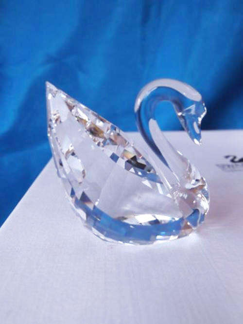 Swarovski Crystal Small Swan -  Swan Logo.