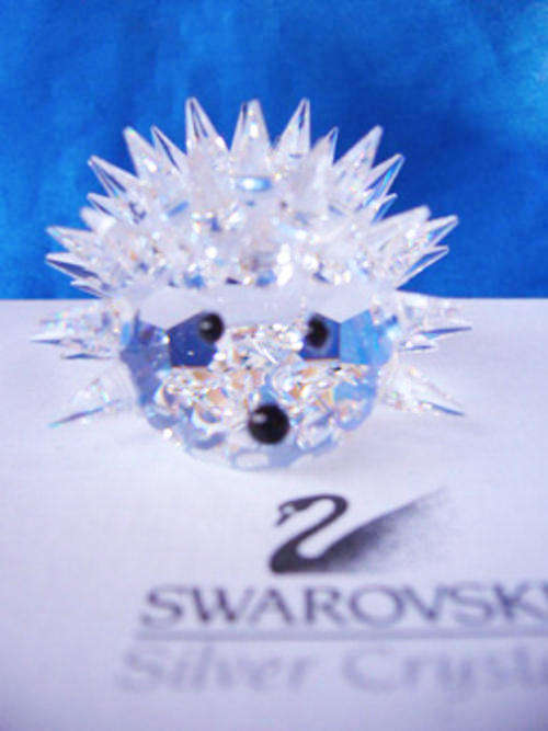 SWAROVSKI SILVER CRYSTAL ANIMAL - HEDGEHOG  OVAL MEDIUM NO WHISKERS  *