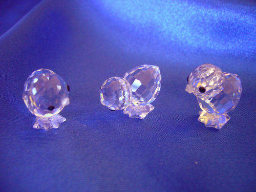 Swarovski Crystal-Retired 3 MINI CHICKENS