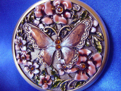 **** Butterfly Mirror Compact by Crystal Delights ****