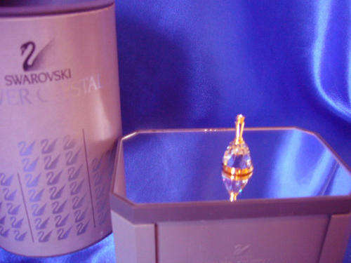 GENUINE Swarovski Bell with gold trim