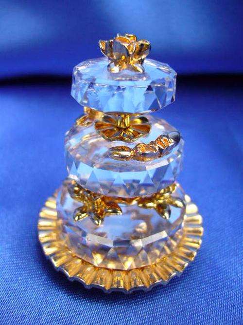 GENUINE Swarovski Silver Wedding Cake