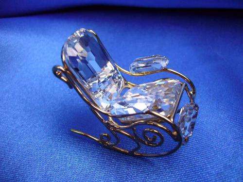 GENUINE Swarovski Silver Rocking Chair