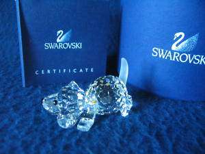 BOXED SWAROVSKI SILVER CRYSTAL PLAYING BEAGLE DOG 1993