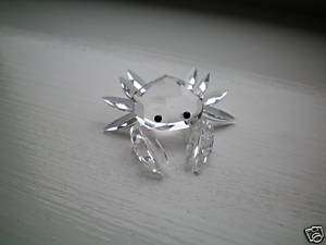 BOXED SWAROVSKI SILVER CRYSTAL CRAB