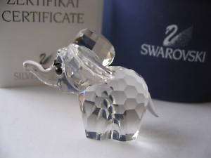 RARE SWAROVSKI SILVER CRYSTAL SMALL ELEPHANT 1989