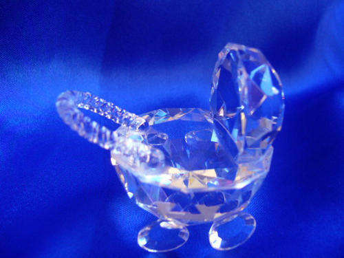 Stunning Cut Glass Crystal  Baby Pram