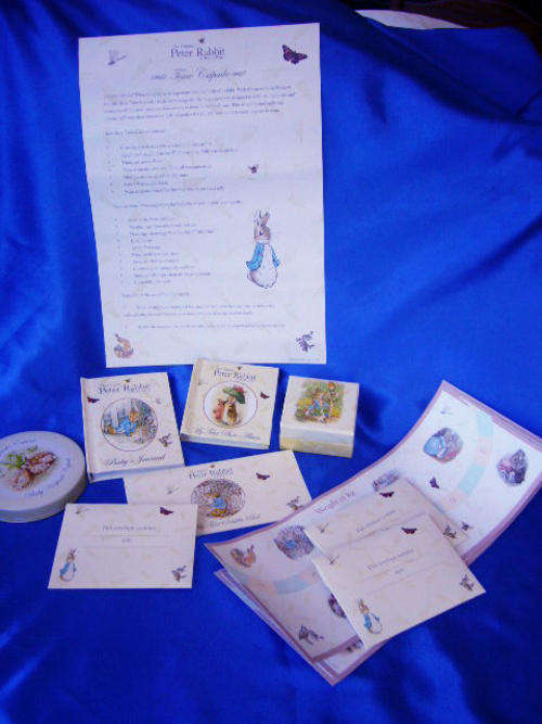 **** Beatrix Potter Tin of Goodies for keeping a record of your Baby ****