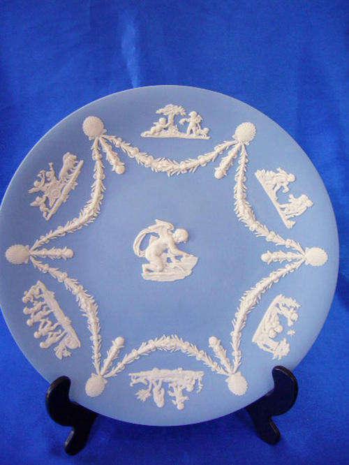 Vintage Wedgewood Jasper Blue Large Display Plate