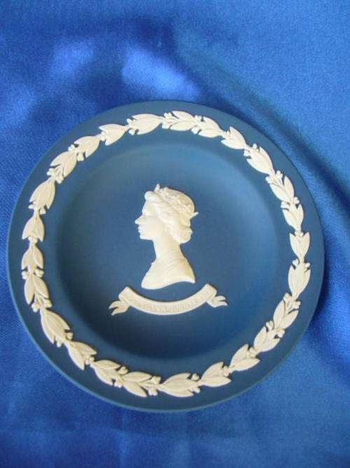 ****** Vintage Wedgewood Jasper Dark Blue Sweet Dish  Silver Jubilee******