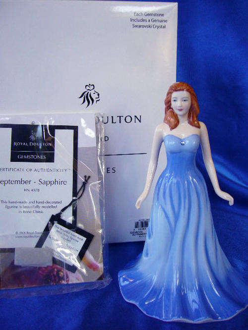 **** Royal Doulton Lady from the  Gemstone  Collection " Sapphire " September ****