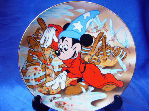 Walt Disney "Fantasia (1940)" Ceramic wall plate Mickey Mouse