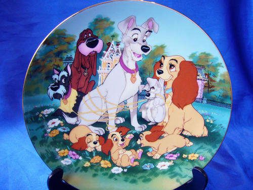 Walt Disney "Lady and the Tramp (1955)" Ceramic wall plate