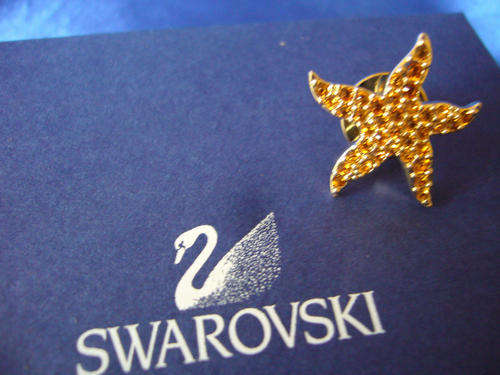 SWAROVSKI EVENT PIN TOPAZ STARFISH HARMONY 2005