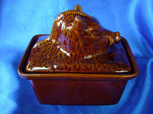 Vintage Butter / Pate Hog Pig Lidded dish