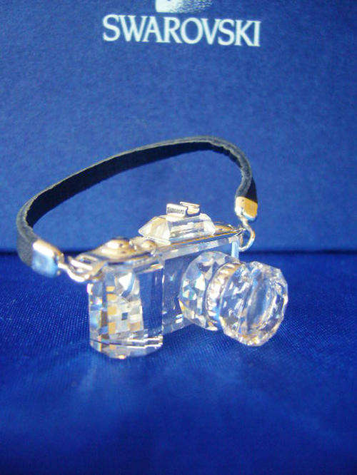 GENUINE Swarovski Crystal Memories Camera Silver