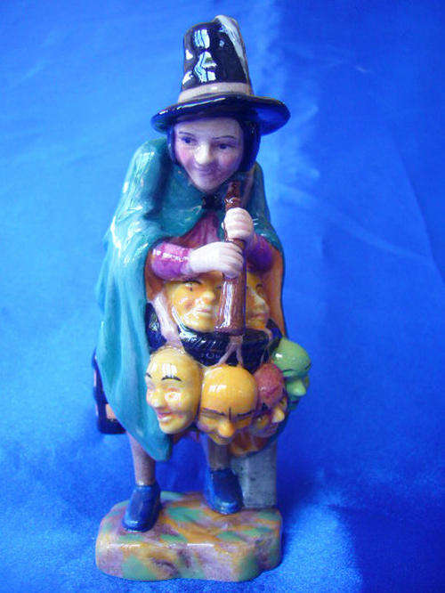 Royal Doulton Figure - Mask Seller HN4934 - Miniature Street Vendors