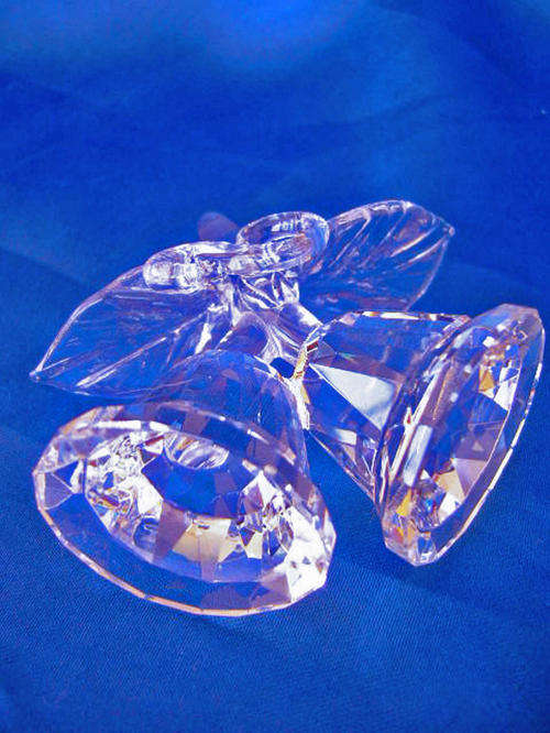 Stunning Balmoral Crystal Cut Glass Large Wedding Bells
