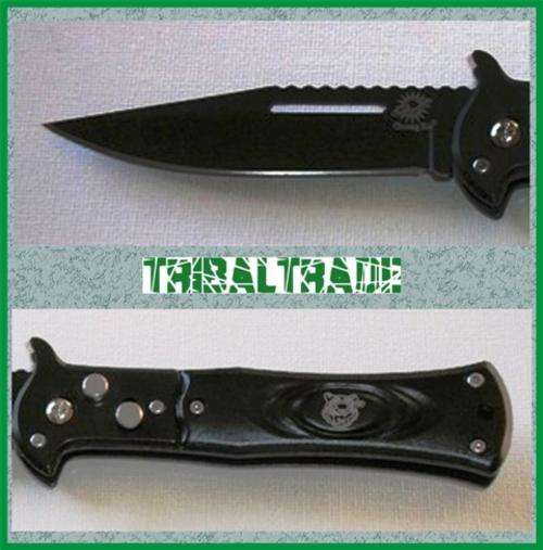 ZODIAC FLICK BLADE KNIFE - Swift Self Defence Weapon - Belt Clip - *** LOCK BLADE ***
