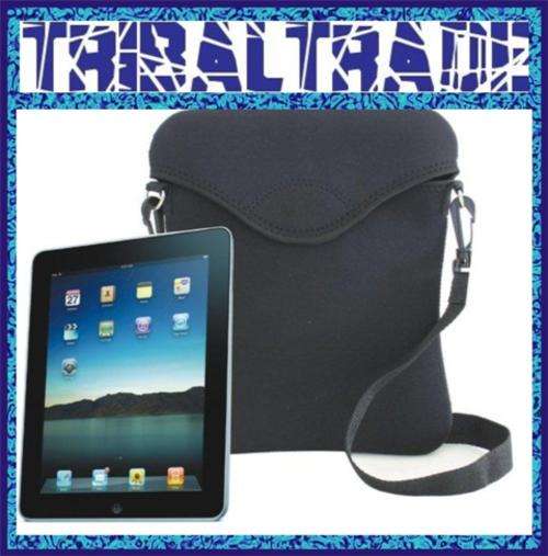 iPAD CASE - Black Neoprene protective case - Shoulder Strap - ** Quality Gauranteed!! **