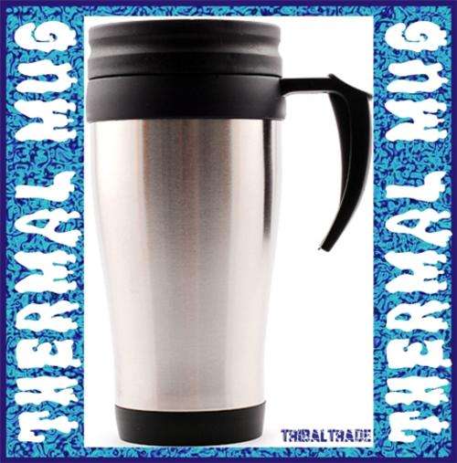 4 Units on Auction!! - THERMAL MUG - The ideal camp/travel accessory - STAINLESS STEEL WITH LID!!