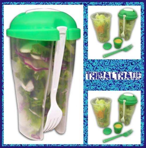 "SALAD TO GO" TRAVEL JAR - Keep your salads fresh!! Ideal for travel, work, school or picnics!!