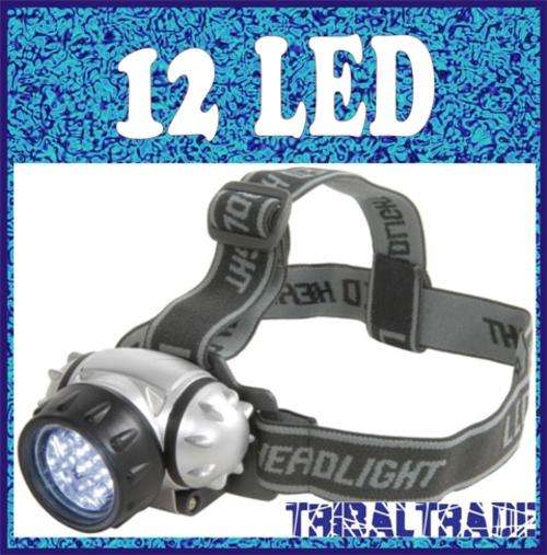 12LED HEADLAMP - Wide Beam Ultra Bright High Intensity LED Light.