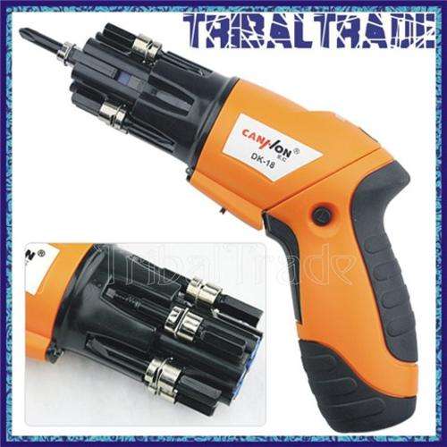 CORDLESS MULTI-CONVERSION ELECTRONIC SCREWDRIVER - Rechargeable - UNIQUE QUICK LOADER FUNCTION!!