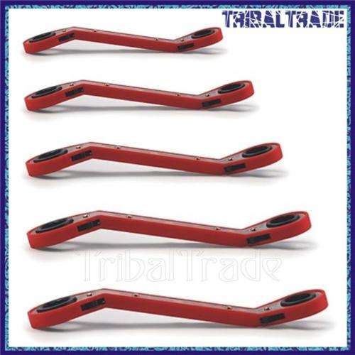 3 Sets to GO!! OFFSET RATCHET RING SPANNER SET - 5 Piece - 6mm to 21mm - REVERSIBLE - GET IT NOW!!