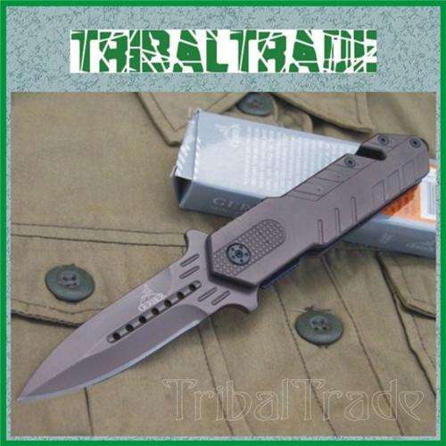 2 to GO!! GERBER X19 LINER LOCK KNIFE - All Steel Handle, Titanium Plated Blade - SUPER SHARP!!