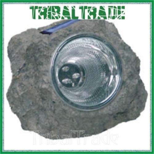 4 Units to GO!! SOLAR POWERED GARDEN ROCK LAMPS - Pathways, Edges, Patios & MORE!! NEW!!