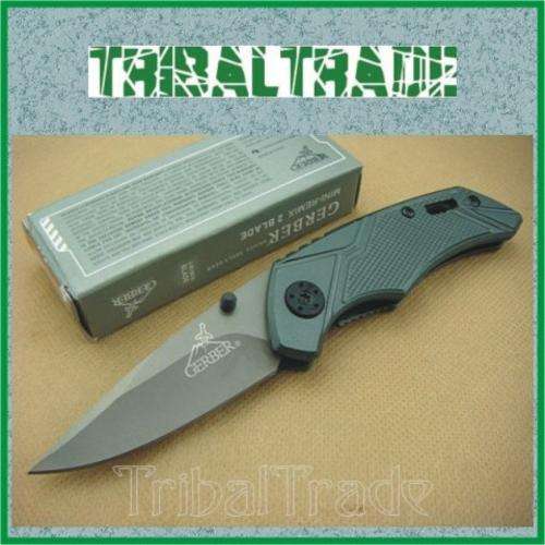 6 to GO!! GERBER X03 FOLDING KNIFE - Aluminium Handle & Black Oxide Blade - ** QUALITY **