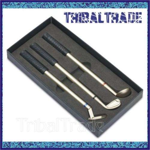 3 Sets to GO! GOLF CLUB PEN SET - Driver Putter & Iron Pens in Red/Blue/Black - IDEAL GOLFER GIFT!!