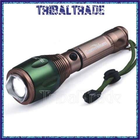 2 KITS to Go! T6061 MECHANICAL ZOOM LED Rechargeable Torch Kit - RAINPROOF - 5 Modes Zoom & SOS!