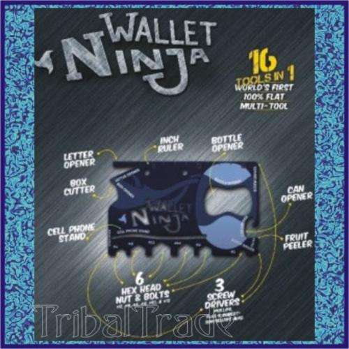 NINJA WALLET MULTI-TOOL - 18-in-1 TOOL - World's First 100% Flat Multi-Tool - 3 to Go!!