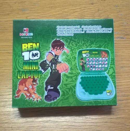 BEN10 MINI LAPTOP TOY - Teaches numbers 1 - 10, Alphabets, Matching Words, Spelling. ONLY THIS ONE!!