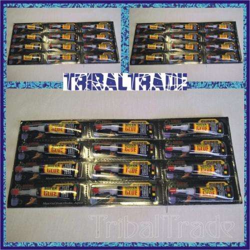 SUPER GLUE PLUS - 3g Tubes - SUPER STRONG - Plastic, Metal, Wood, Rubber - 12 Tubes Per Sleeve.