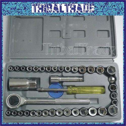 AIWA 40 PIECE COMBINATION SOCKET WRENCH SET - 1/4 & 3/8 Drive S.A.E. & Metric Sizes - 3 Sets to Go!