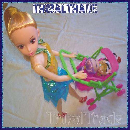 SWEET GIRL DOLL, PRAM, BABY & ACCESSORIES SET - Hours of fun for your little girl!! 35 Sets to Go!