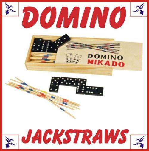 ***R1*** - Domino & Mikado set in a wooden box - Family Time!