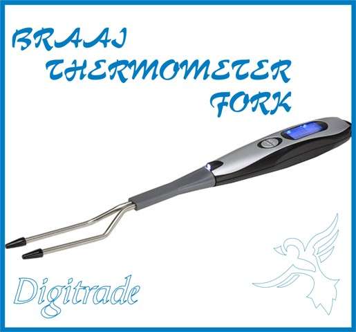BRAAI THERMOMETER FORK - 12 Cooking levels - Stainless steel.