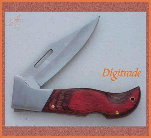 CHASER LOCK KNIFE - Rosewood Finish Handle and Stainless Steel Blade - *** Nice Gift Idea ***