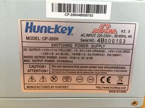 HuntKey CP-350h Power Supply 350W