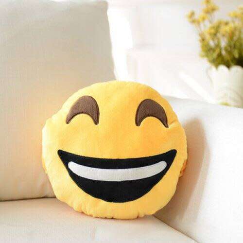 Bargain buy:  Cute Emoji Style Pillow 32cm Diameter Plush Doll Cushion Pad Stuffed
