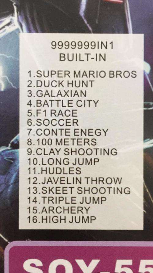 TV GAME CONSOLE WITH REMOTES AND GUN (Super Mario, Galaxian and so much more)