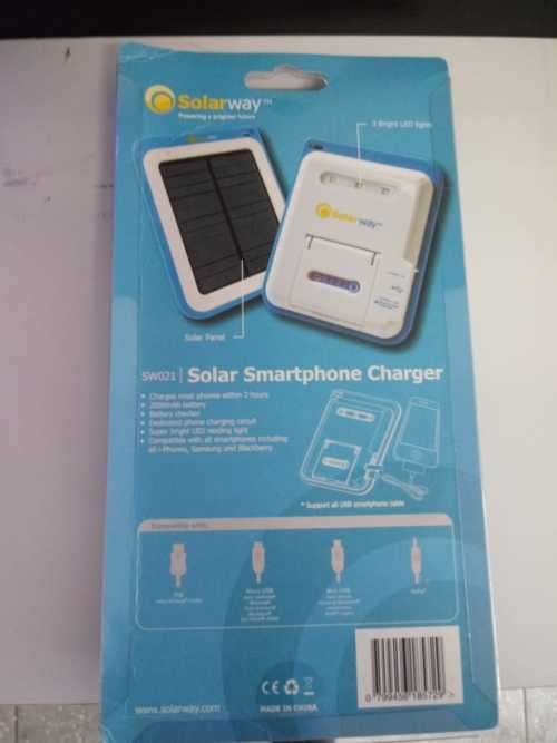 SOLAR POWERED SMARTPHONE AND TABLET CHARGER
