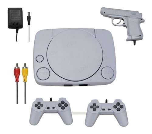 RETRO GAMING CONSOLE: SUPER 8 BIT PLUG & PLAY TV GAME WITH 2 GAME CONTROLLERS AND LASER GUN