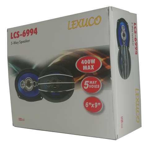 Lexuco 5 Way 6 x 9 Speakers / 400 w / Nominal Power 25 w / Tweeter / Super Tweeter